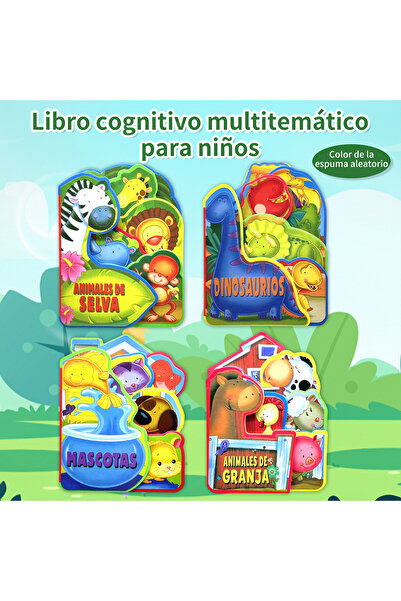 Choice4 YC500-1-4 Spanish board book on animals and insects—an educational pi...