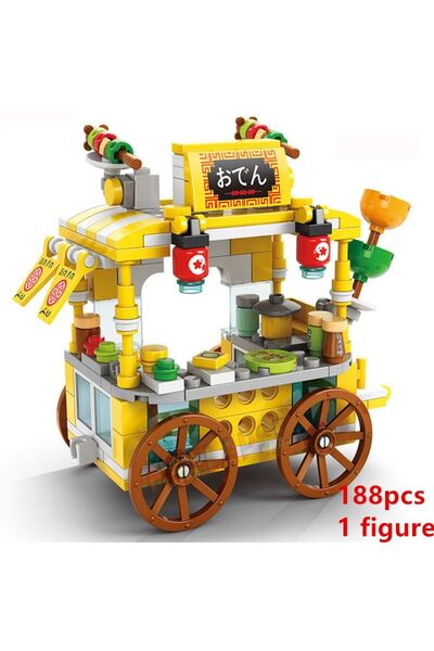 Choice7 no Box DIY Architecture Ice Cream Car Store Street View Food Building...
