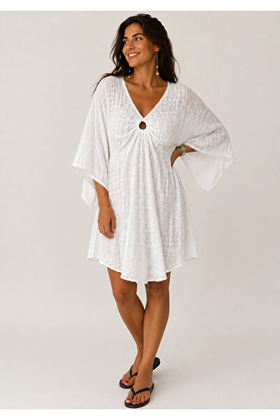 White By Nature Halkalı Mini Elbise