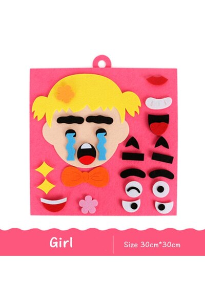 choice2 Girl DIY Emotion Change Puzzle Toys Creative Facial Expression Kids L...