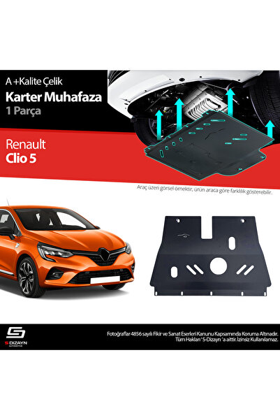 S Dizayn S-Dizayn Renault Clio 5 Çelik Karter Muhafaza Koruma 2019-2025 A+ Ka...