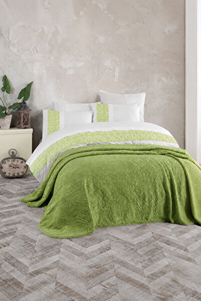 Elart Embos Blanket Double Ethnic Pattern (220X240Cm) Green
