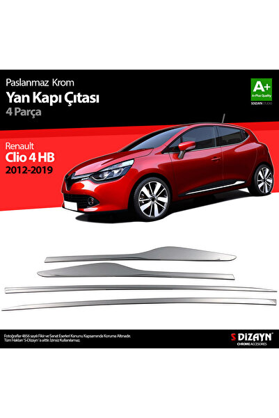 S Dizayn S-dizayn Renault Clio 4 Hb Krom Yan Kapı Çıtası 4 Prç. 2012 Üzeri