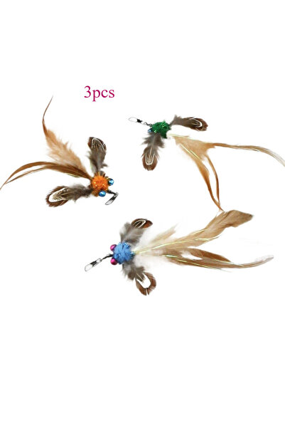 Choice 3pcs 3pcs Artificial Goldfish Cat Toy Stick Replaces Head Cat Teasing ...