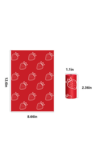Choice1 8Rolls 120bags Red Photodegradable Poop Bags Extra-Thick Tear-Resista...