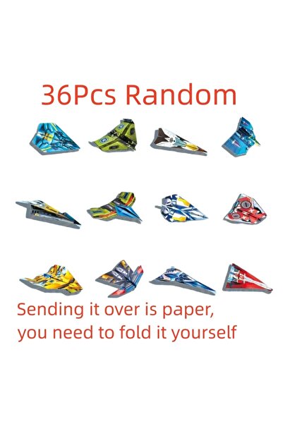 Choice 36pcs random 36Pcs DIY Children's Origami Airplane Parent-Child Full-C...