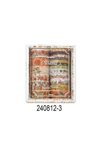 Choice1 240812-3 18 Rolls, Four Seasons Themed Plants, Flowers Washi Tape for...