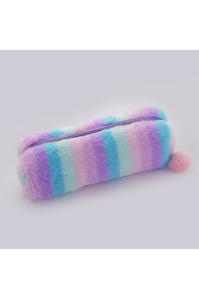 Choice SKU2 Colorful Striped Pencil Case, Cute Rainbow Colors, Portable Stora...