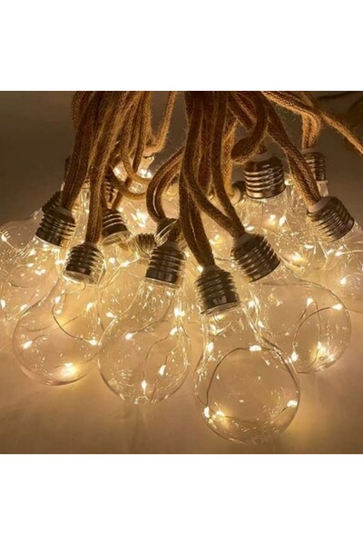Choice 1PC 5M10LED Warm White Solar Powered Vintage Edison Bulb String Lights...