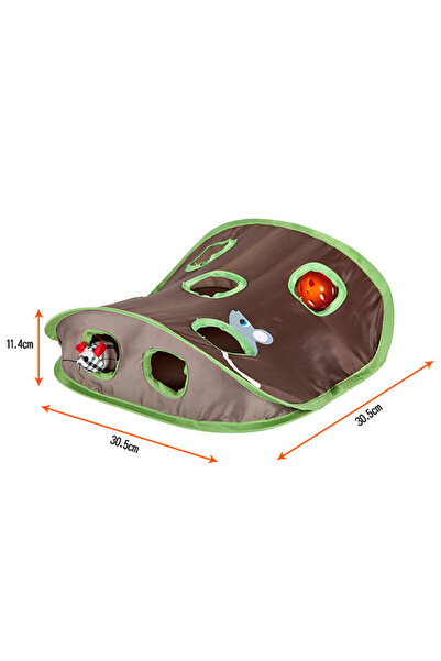 Choice Dark Brown Cat Mice Game Intelligence Toy Bell Tent With 9 Hole Cats P...