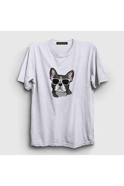 Presmono Unisex White French Bulldog Dog T-shirt401330tt