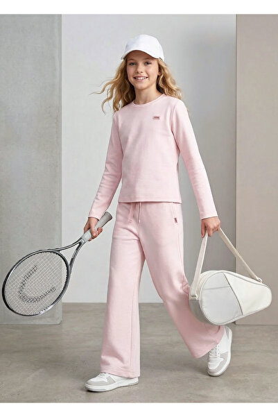 Ozmoz By Mukadder Özden Organic Light Pink Winter Girls' Sweatpants