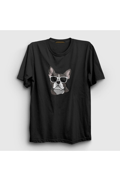 Presmono Unisex Black French Bulldog Dog T-shirt401330tt