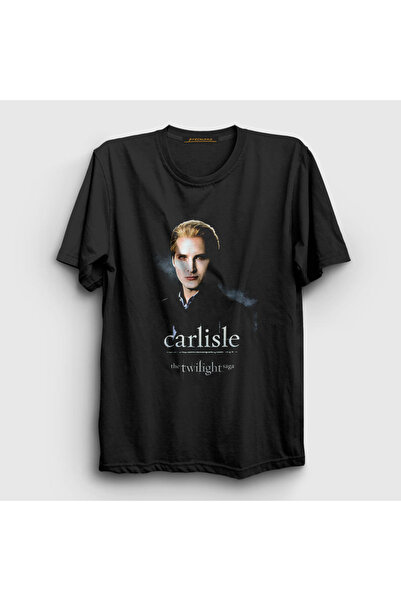 Presmono Unisex Black Carlisle Cullen Vampire Twilight T-shirt310173tt