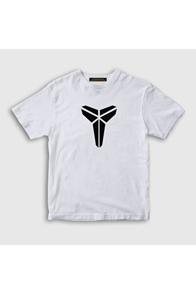Presmono Unisex dečji beli logo Kobe Bryant košarkaška lopta T-shirt 296483tt