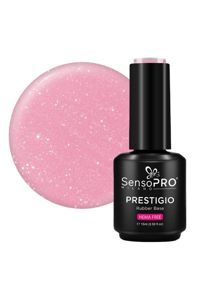 SensoPRO Milano Baza de cauciuc PRESTIGIO SensoPRO Milano - Rose Macaron 15ml