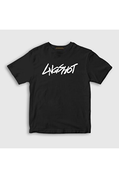 Presmono Unisex Kids Black Logo K-Pop Lngshot T-Shirt 617869Tt