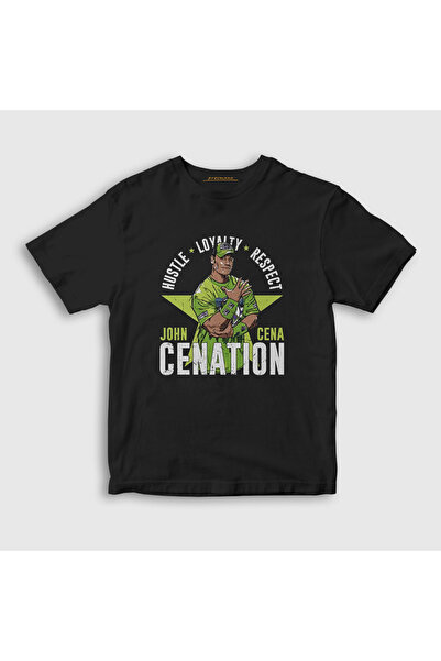 Presmono Unisex Kids Black Cenation V2 Wrestling Wwe John Cena T-Shirt 496459Tt