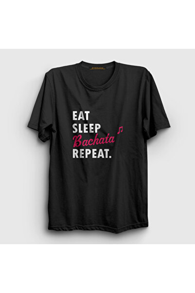 Presmono Unisex Black Eat Sleep Bachata Repeat Gift Dance Dancer T-Shirt 4641...