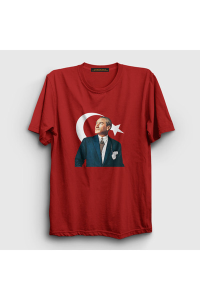 Presmono Unisex Red 19 May 29 October 23 April Flag Ataturk T-Shirt 501380 Tt