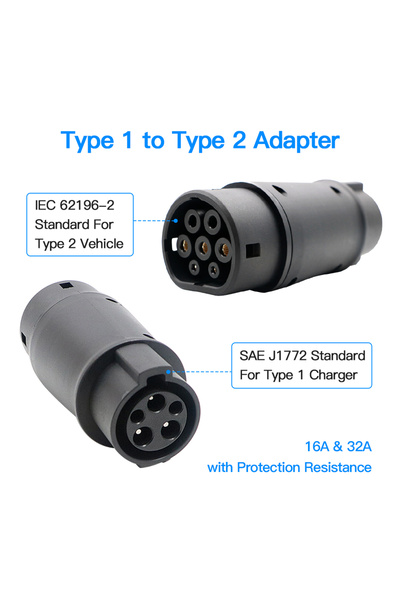 choice2 Type 1 To Type 2 Kolanky 32A 7.2 KW Type 2 to Type 1 Adapter Type 1 T...