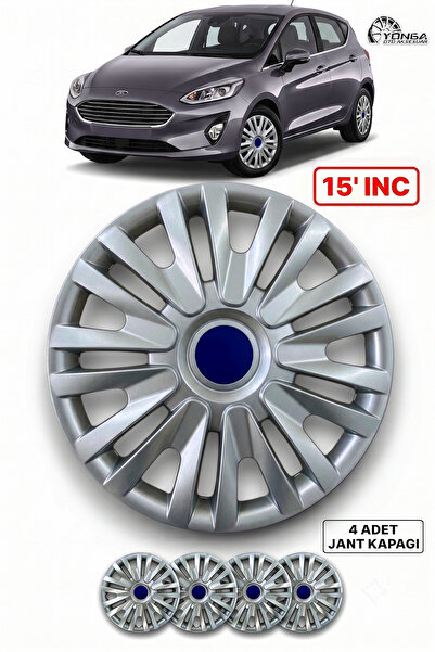 YONGA OTO AKSESUAR FORD FİESTA Jant Kapağı 15 İnç Kırılmaz 4'lü + 4 Amblem + ...