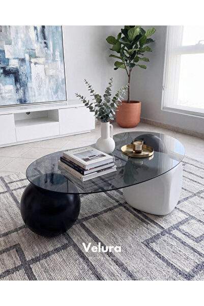 Velura Home & Living Orta Sehpa & Modern Küre Sehpa & Bohem Top Sehpa