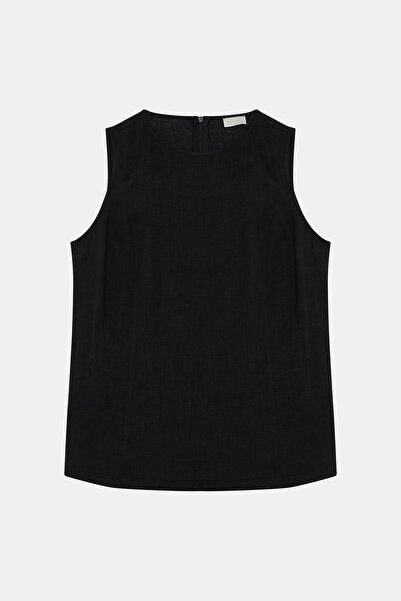 W Collection SİYAH KETEN BLUZ