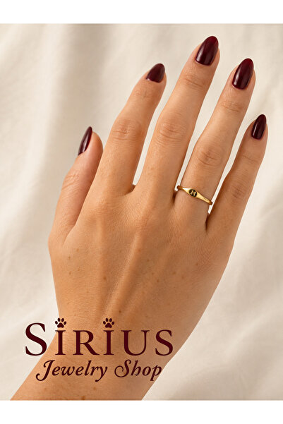 sirius jewelry 925 Gümüş | Minimal Numaralı Plaka Harf Yüzük