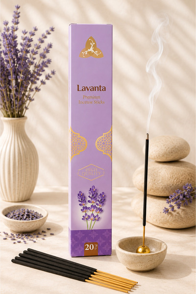 OrdoVeni Lavanta Kokulu Çubuk Tütsü | Kalıcı Oda Kokusu | Premium Aromatik Tü...