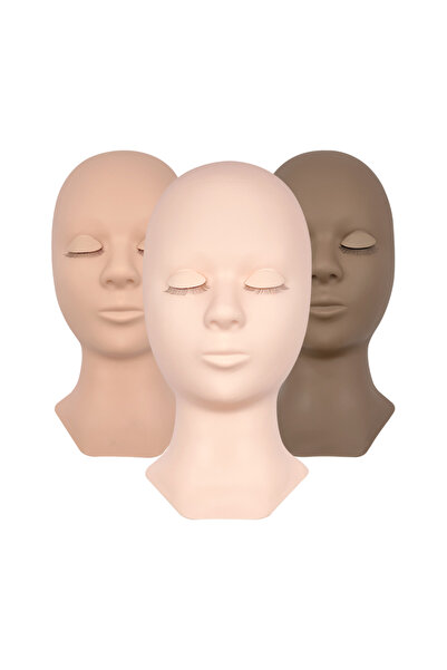 Choice Eyelash Extension Training Practice Head Flat Soft Realistic Mannequin...