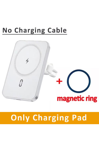 Choice6 VIKEFON White No Cable Magnetic Wireless Car Charger Air Vent Clip Ph...
