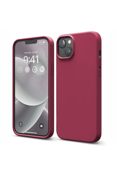 Casey Studios Silicone case iPhone 14, with microfiber, thin, protective, rai...