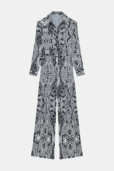 W Collection SİYAH BEYAZ DESENLİ UZUN TULUM