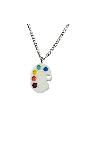 Herşey Nota 4-Piece Jewelry Set with Palette Figure – Earrings, Necklace, Rin...