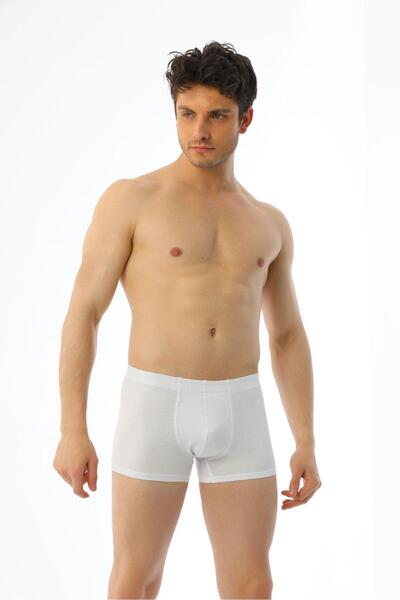 Çift Kaplan Men's Elastic White Boxer 0810