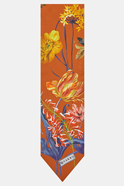 Vakko TABA ÇİÇEKLİ DESENLİ TWILL FULAR