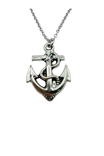 Herşey Nota Modern Design Unisex Necklace with Sailor Anchor Figure – Stylish...