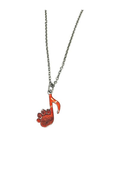 Herşey Nota Left Hand Switch Red Paw Figured Metal Necklace – 60 cm Chain – U...