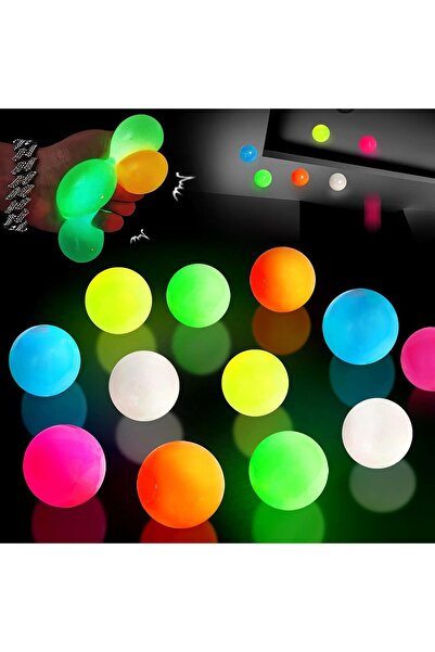 Choice1 Random 6 8/12Pcs Glow-in-Dark Sticky Balls, Upgraded Ceiling Glorbs, ...