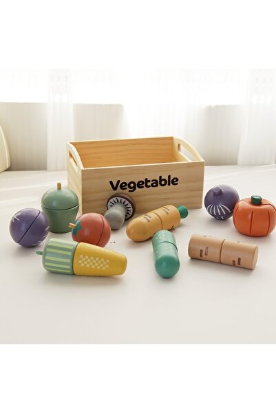Choice5 Vegetable group Children's wooden fruits and vegetables, joyful play ...