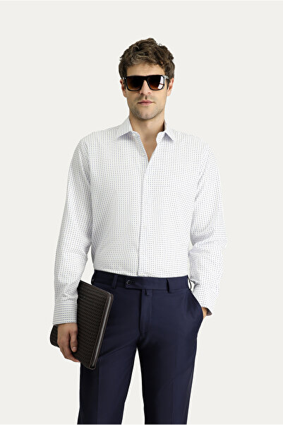Kiğılı Long Sleeve Classic Patterned Cotton Shirt