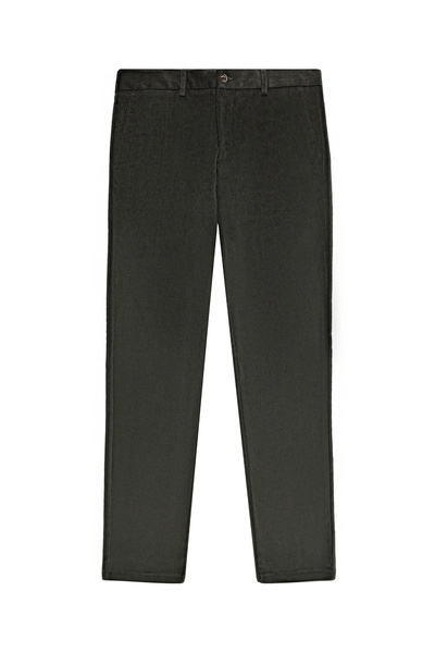 Abdullah Kiğılı Regular Fit Standard Cut Lycra Velvet Trousers