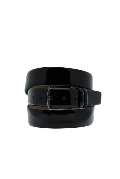 Abdullah Kiğılı Plain Classic Leather Patent Leather Belt