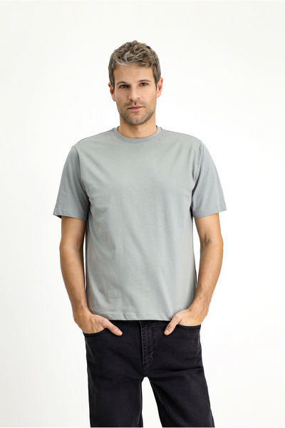 Kiğılı Crew Neck Regular Fit 100% Cotton Single Jersey Basic T-Shirt