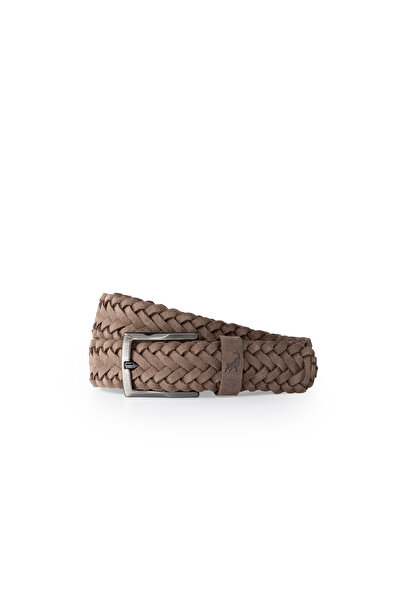 Abdullah Kiğılı Suede Knitting Leather Belt