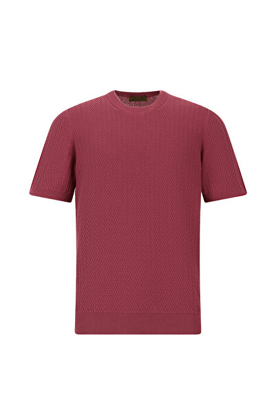 Abdullah Kiğılı Bisiklet Yaka Regular Fit Desenli Pamuk İtalyan Örme T-shirt