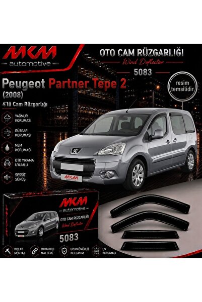 MKM Peugeot Partner Tepee 2 4'lü Mugen Cam Rüzgarlık Seti