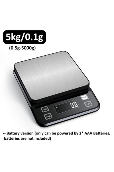 Choice5 Battery-5kg 3/5/10kg 0.1g Digital Electronic Kitchen Scale LCD Displa...