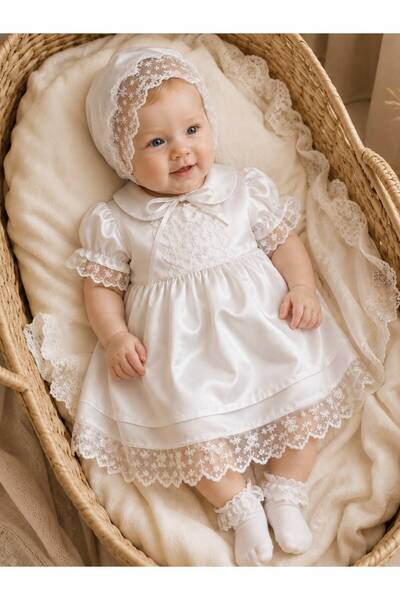 MİNSTY Satin Lace Lora Hat Mevlüt and Special Occasion Dress